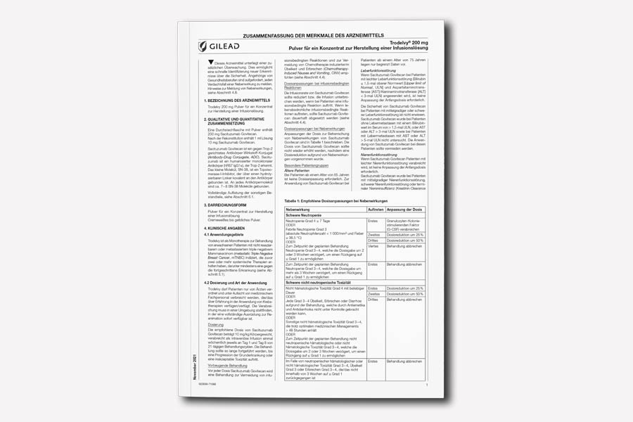 Trodelvy fachinformation